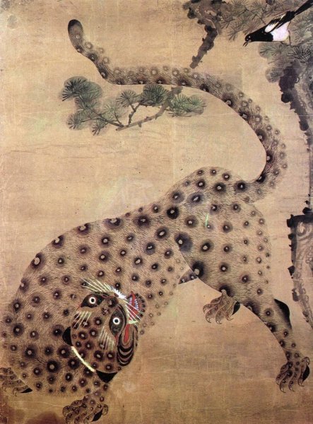 Минхва корейская живопись тигр