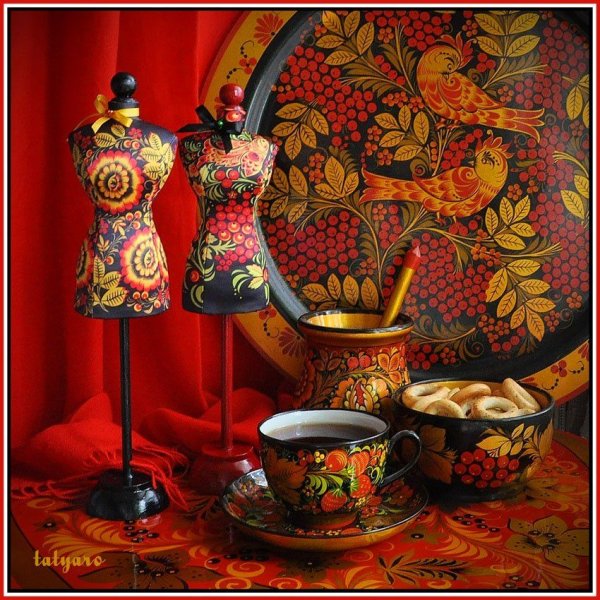 Хохломская роспись русский народный промысел