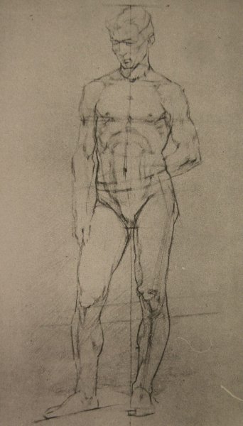 Академическая живопись фигуры человека в полный рост