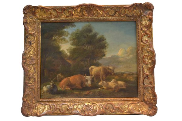 Старая картина в рамке