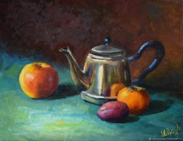Металлический чайник живопись