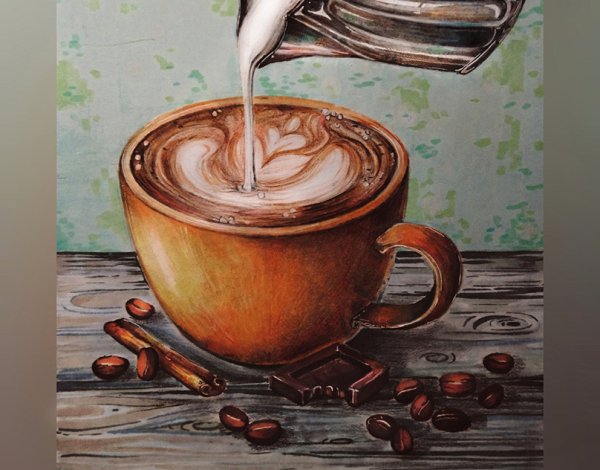 Кофе цветные карандаши