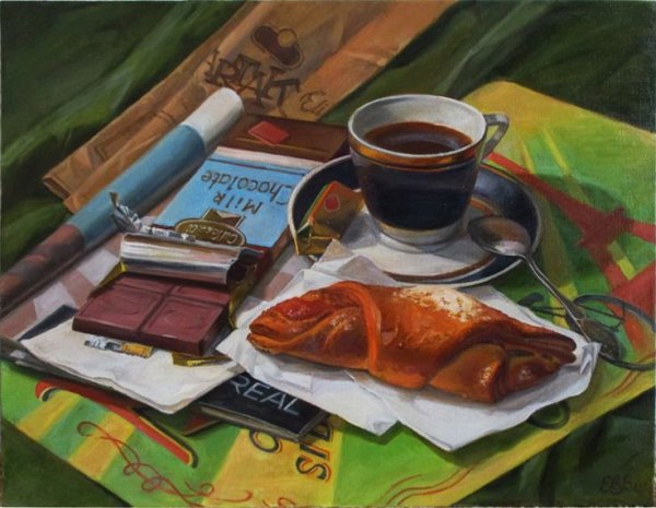 Картина чайный натюрморт Шумакова Елена