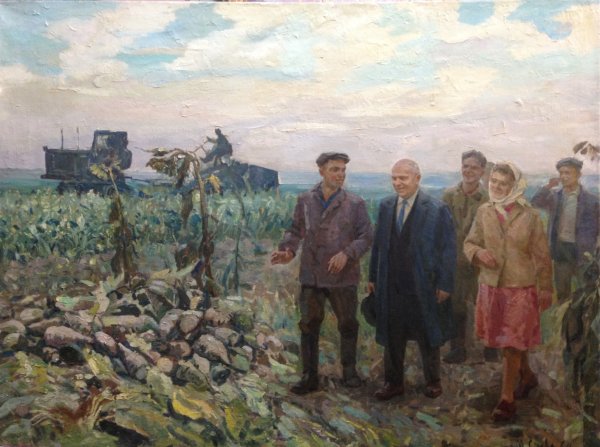 Елизавета 2 разговаривает с Хрущевым