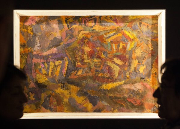 Марат Самсонов «н.с. Хрущев и ф. Кастро в березовой роще»