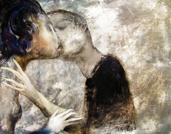 Поцелуй картины художников