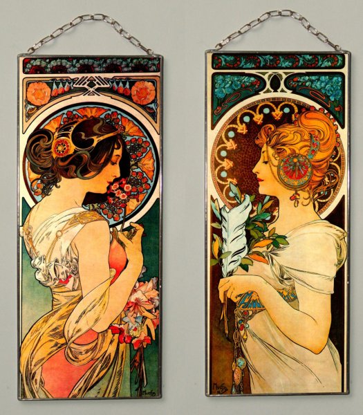 Альфонс Муха четыре цветка