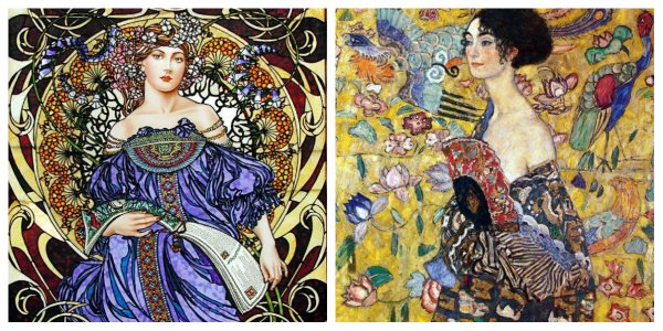 Модерн Альфонс Муха Густав климт