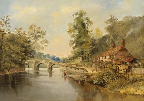 "Канал в Венеции" . Художник август фон Зиген.