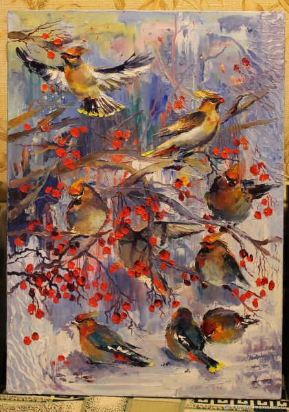 Свиристели живопись