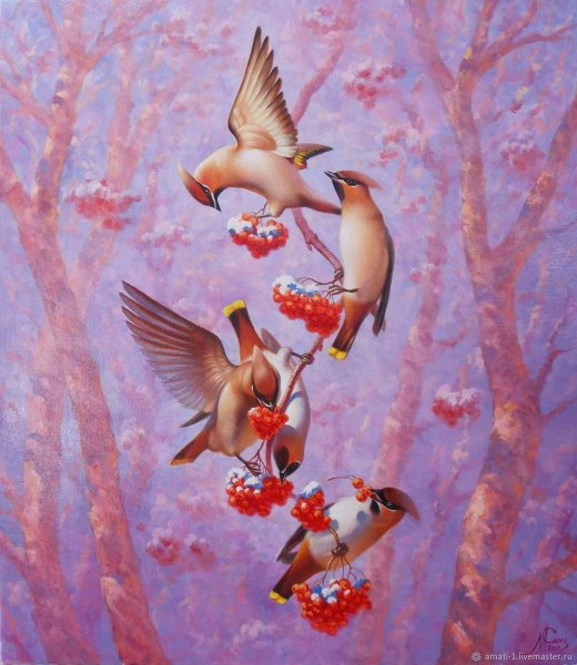 Художник Виктор Гайворонский свиристели