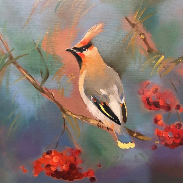 Свиристель женщина картина художник