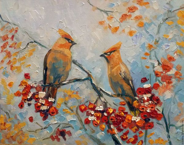 Батик птицы