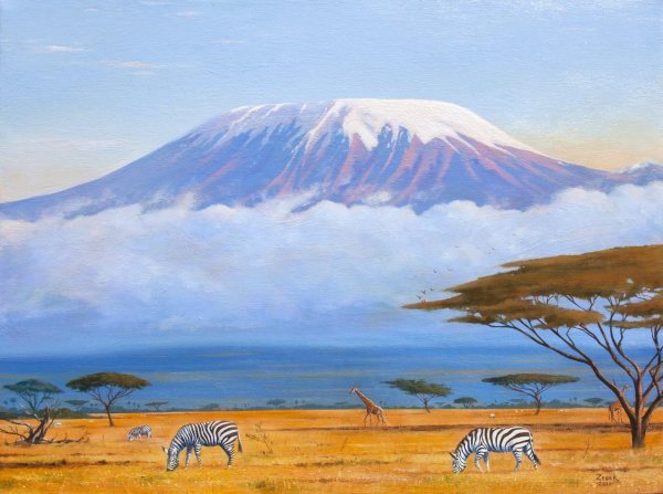 Пейзаж гора Килиманджаро