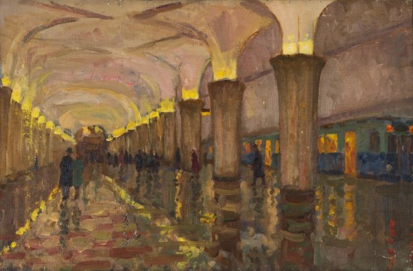 Московское метро в живописи