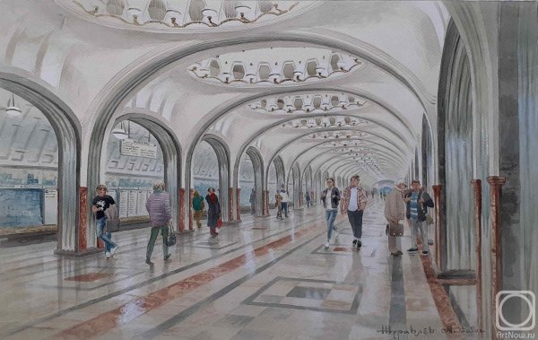 Московское метро в живописи
