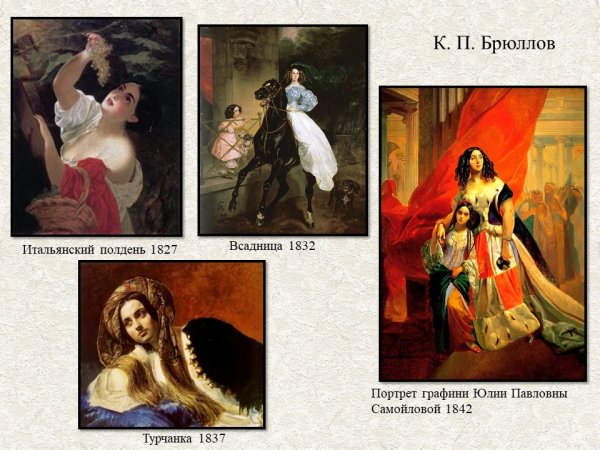 Известные картины Карла Брюллова