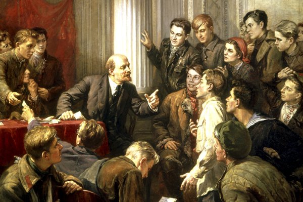 П. П. Белоусов «Ленин среди делегатов III съезда РКСМ».