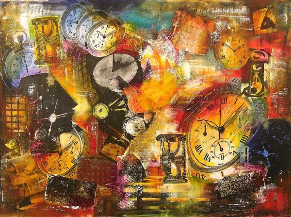 Часы в абстрактной живописи