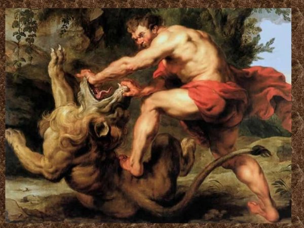 Антонио дель Поллайоло Геракл и Антей