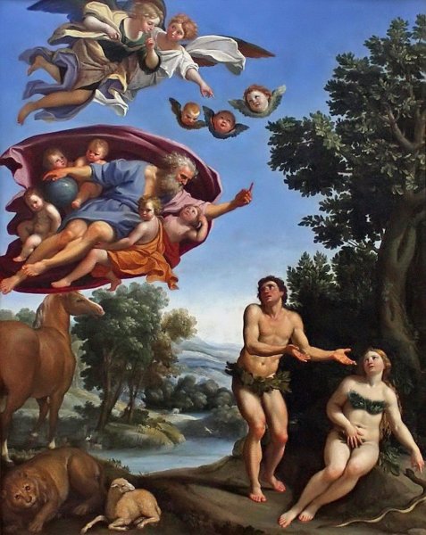 Доменикино изгнание Адама и Евы