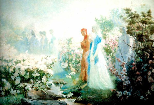 Россетти встреча Данте и Беатриче в раю
