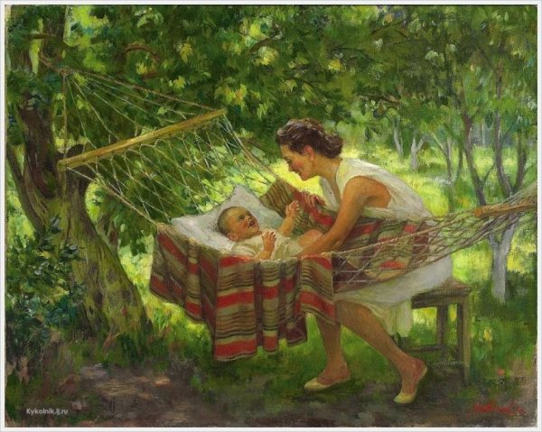 Мать с ребенком живопись