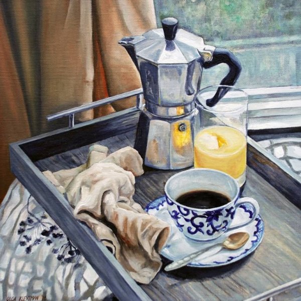 Утро завтрак живопись