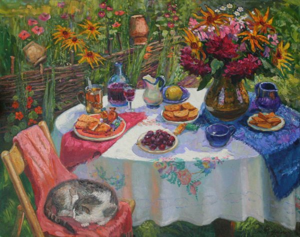 Акварельная живопись еда