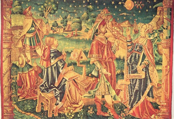 Звездочет астролог Средневековая картина