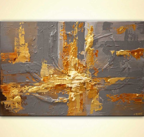 Современная Абстрактная живопись с золотом