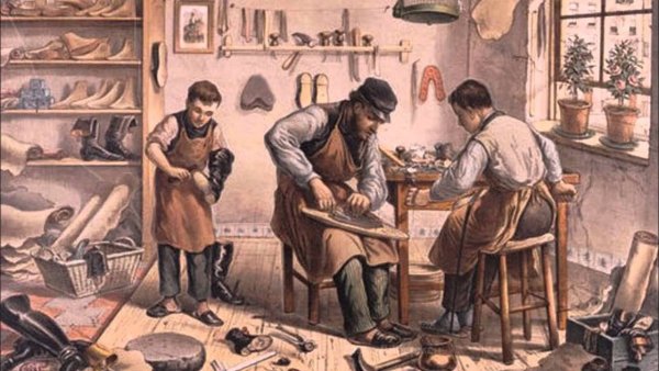 Обувщик Англии 19 век