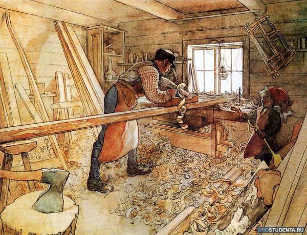 Деревообработка в старину
