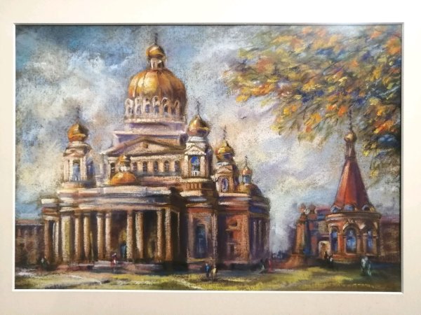 Храмы рисунок пастелью