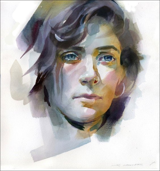 Стэн Миллер портреты акварелью