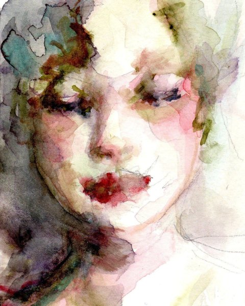 Акварельный портрет Anna Kovaltchouk