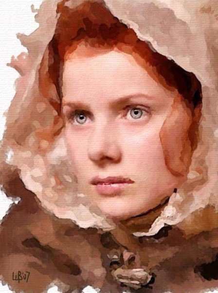 Портрет Этюд акварель