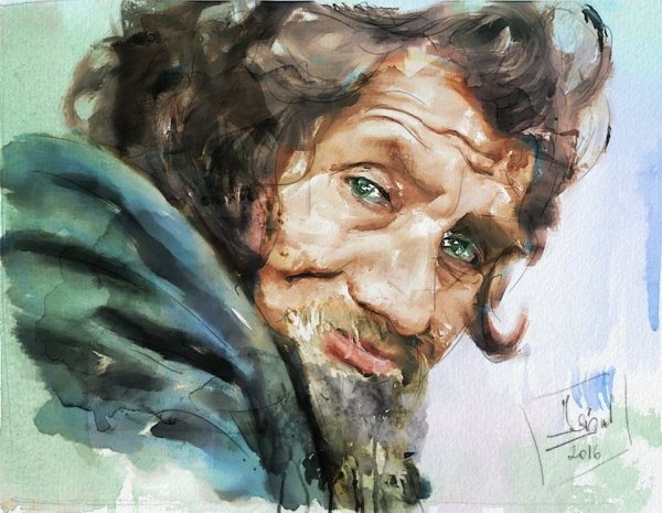 Бланка Альварес портрет акварелью