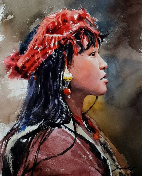 Художник акварелист портрет