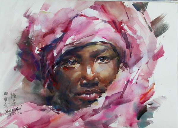 Стэн Миллер портреты акварелью