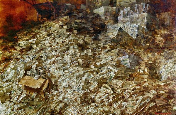 Натюрморт с деньгами