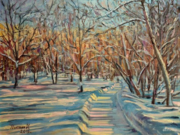Художник Обуховский Юрий Анатольевич зимние пейзажи