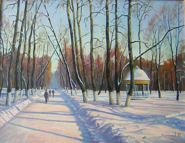 Царицыно парк живопись зима