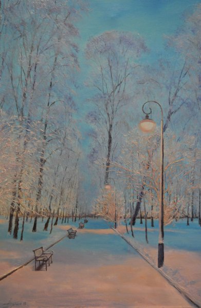 Станислав Брусилов художник зима