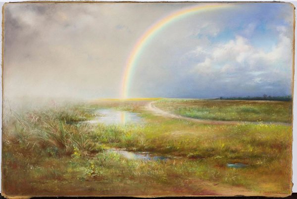 Радуга картина маслом