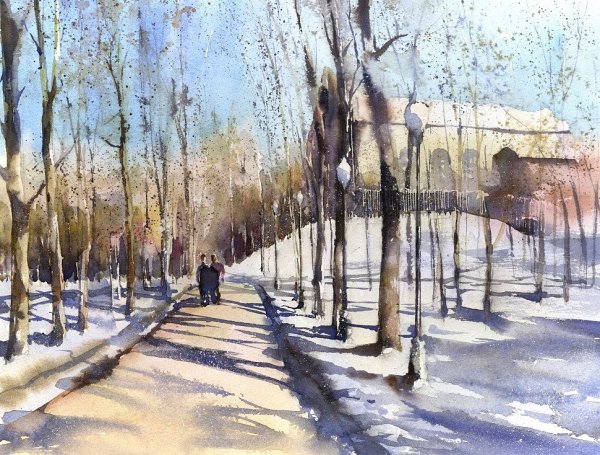 Илья Горгоц художник картины зима