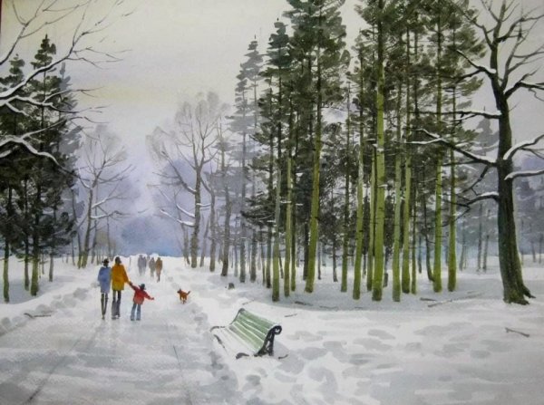 Уильям Глакенс в парке