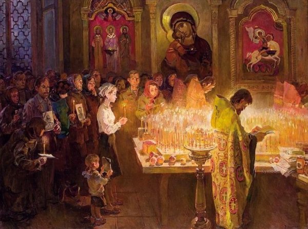 Церковный хор живопись