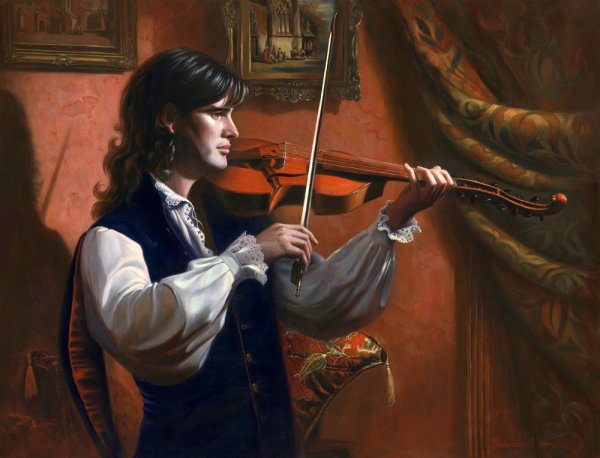 Скрипка картины художников