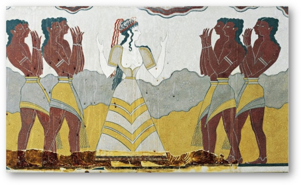 Кносский дворец на Крите фрески